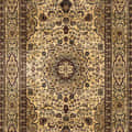Kashmiri Design  Oriental Machine Made Viscose Washable Soft & Cut pile Persian  Carpet Size 5x7 in feet - rear_view
