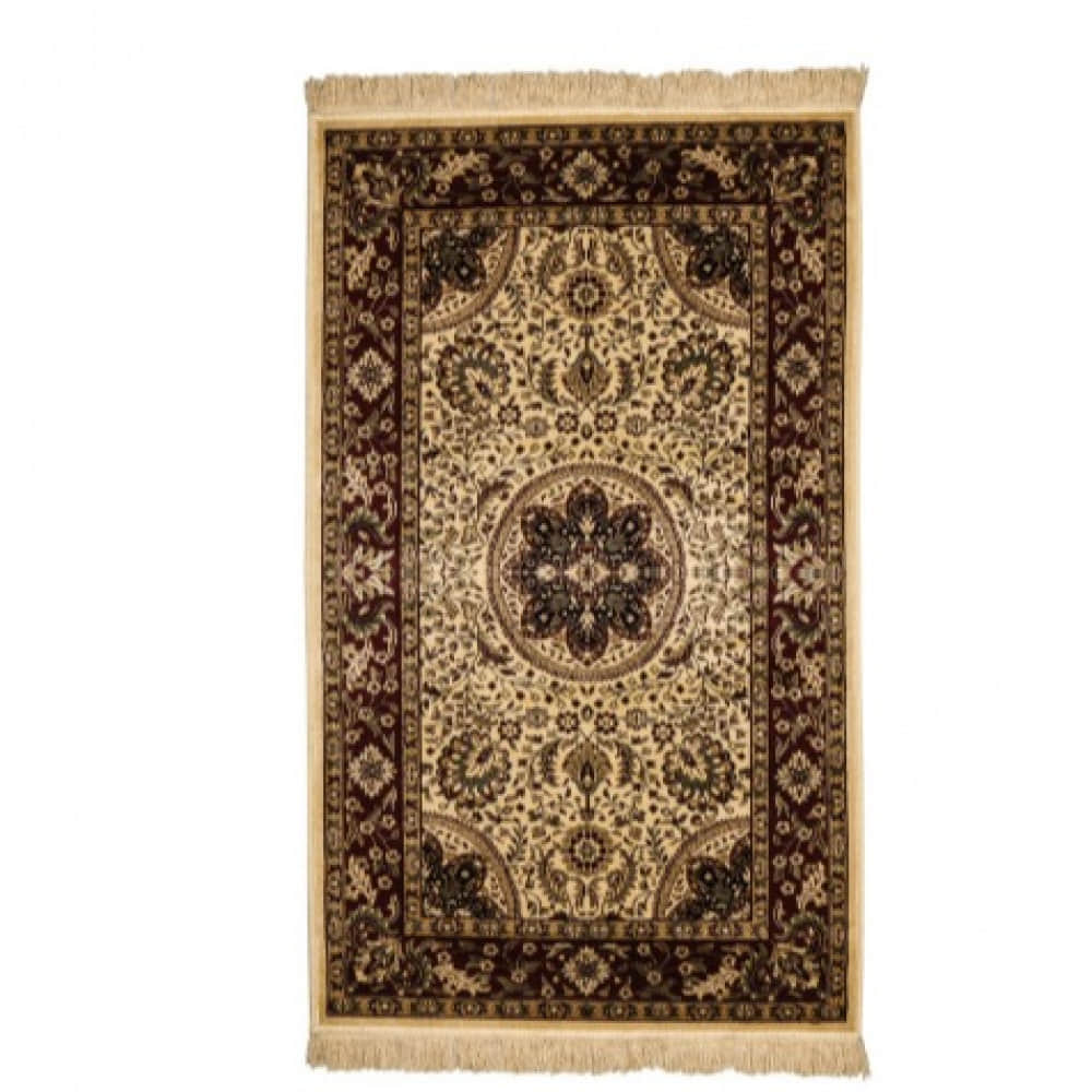 Kashmiri Design  Oriental Machine Made Viscose Washable Soft & Cut pile Persian  Carpet Size 5x7 in feet  Made in India - photo