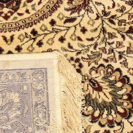 Kashmiri Design  Oriental Machine Made Viscose Washable Soft & Cut pile Persian  Carpet Size 5x7 in feet  Made in India - front_view