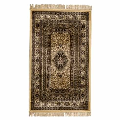 Viscose Carpet, 5X7 FT, 6MM Thick Oriental and Red Traditional Carpet - photo