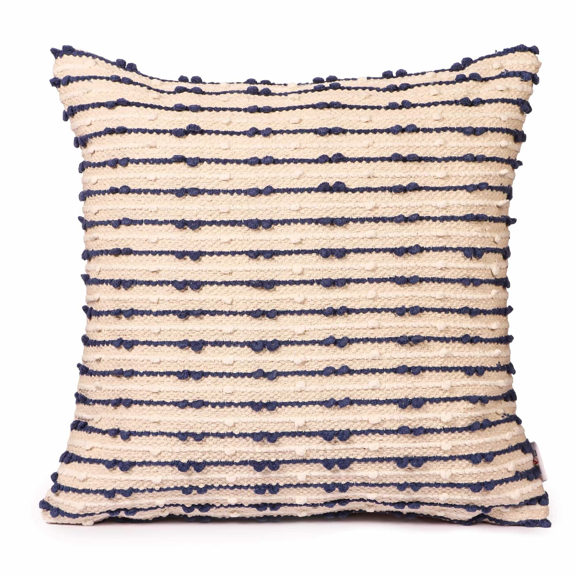 Nomaadi Blue & Neutral Horizon Boho Cushion Cover for Sofa, Bed & Home Decor - 20x20 inches - photo