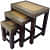 wooden nester set of three brass fitting - top_view