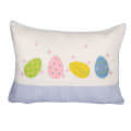 Nomaadi Embroidered Lumbar Egg Cushion Cover for Kids 12x20 inches, Kids Room Decor Pillow Cover for Decoration & Gift - Bed Chair Couch Sofa - photo