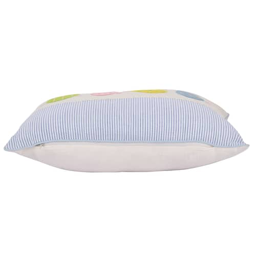 Nomaadi Embroidered Lumbar Egg Cushion Cover for Kids 12x20 inches, Kids Room Decor Pillow Cover for Decoration & Gift - Bed Chair Couch Sofa