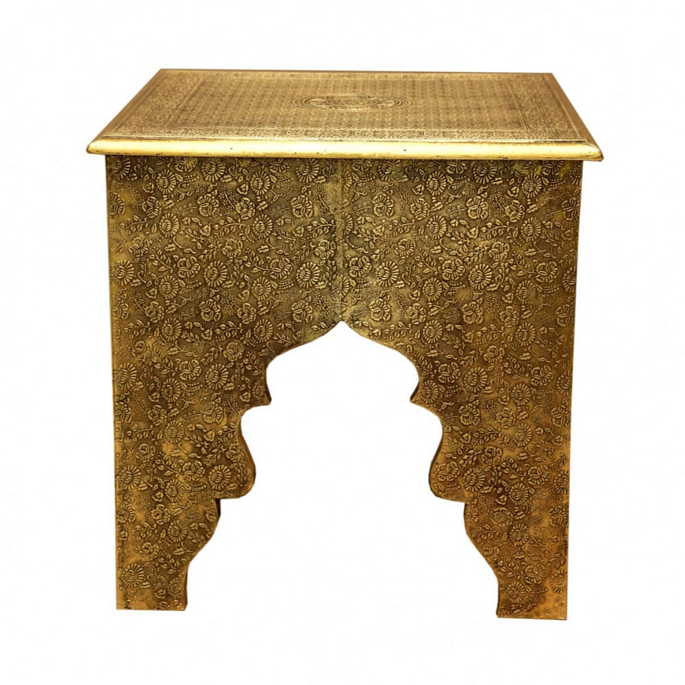 Golden Wooden Stool - photo