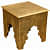 Golden Wooden Stool - front_view