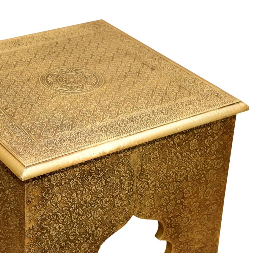Golden Wooden Stool