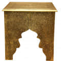 Golden Wooden Stool - rear_view