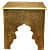 Golden Wooden Stool - rear_view