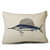 Nomaadi Embroidered Deep Sea Marlin Lumbar Cushion Cover 14 x 20 inches, Ocean Themed Decorative Pillow Cover in Cotton Fabric Bed, Living Room, Sofa - photo