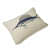 Nomaadi Embroidered Deep Sea Marlin Lumbar Cushion Cover 14 x 20 inches, Ocean Themed Decorative Pillow Cover in Cotton Fabric Bed, Living Room, Sofa - top_view