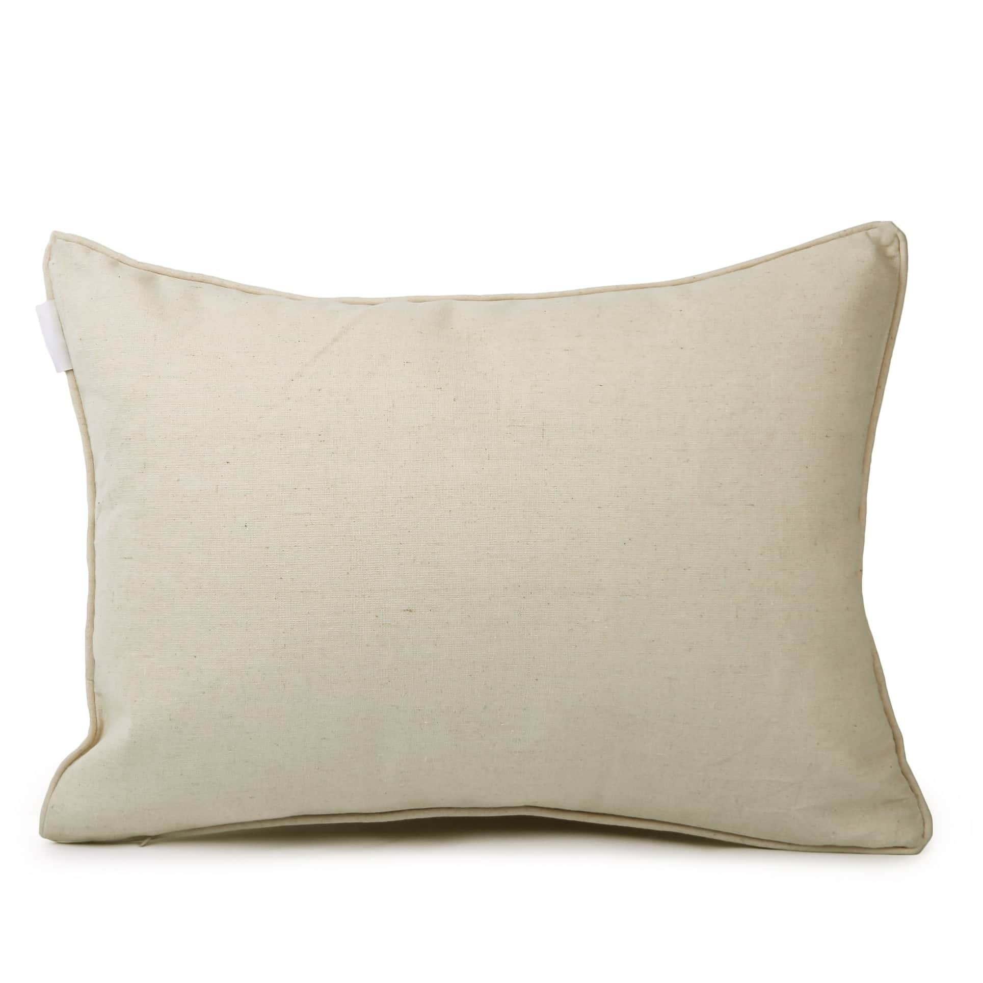 Nomaadi Embroidered Deep Sea Marlin Lumbar Cushion Cover 14 x 20 inches, Ocean Themed Decorative Pillow Cover in Cotton Fabric Bed, Living Room, Sofa - left_view