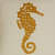 Nomaadi Embroidered Sea Horse Handcrafted Cushion Cover (18X18 inches) Decorative Pillow for Sofa, Bed, Couch, Living Room in Cotton Fabric - front_view