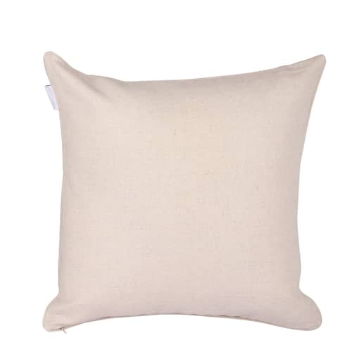 Nomaadi Embroidered Sea Horse Handcrafted Cushion Cover (18X18 inches) Decorative Pillow for Sofa, Bed, Couch, Living Room in Cotton Fabric