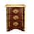 Wooden 2 Drawer Bedside Brass Fitting Set of 2 - front_view
