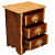 Wooden 2 Drawer Bedside Brass Fitting Set of 2 - top_view