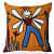 Nomaadi Bee Man Abstract Art Embroidered Pillow Cover 18x18 inches Decorative Cushion Cover | Picasso Inspired Home Decor - Bedroom Sofa Couch Outdoor - photo