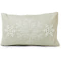 Nomaadi Snowflakes Lumbar Cushion Cover 12x20 inches Embroidered Throw Pillow Cover with 3 Snowflake Design Home Decor - photo