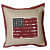 Nomaadi Vintage American Flag Cushion Cover with Jute Look (18x18 inches) Cotton Fabric Decorative Pillow for Sofa Chair Couch Bedroom - photo