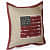 Nomaadi Vintage American Flag Cushion Cover with Jute Look (18x18 inches) Cotton Fabric Decorative Pillow for Sofa Chair Couch Bedroom - top_view
