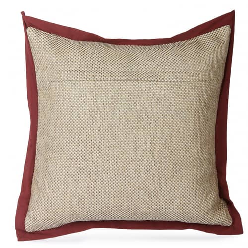 Nomaadi Vintage American Flag Cushion Cover with Jute Look (18x18 inches) Cotton Fabric Decorative Pillow for Sofa Chair Couch Bedroom