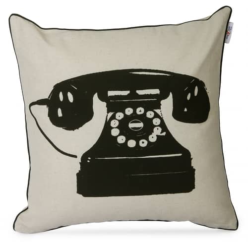 Nomaadi Retro Telephone 18x18 inches Decorative Cushion Cover | Retro Style Throw Pillowcase for Sofa Bed Couch Kids Room Home Decor