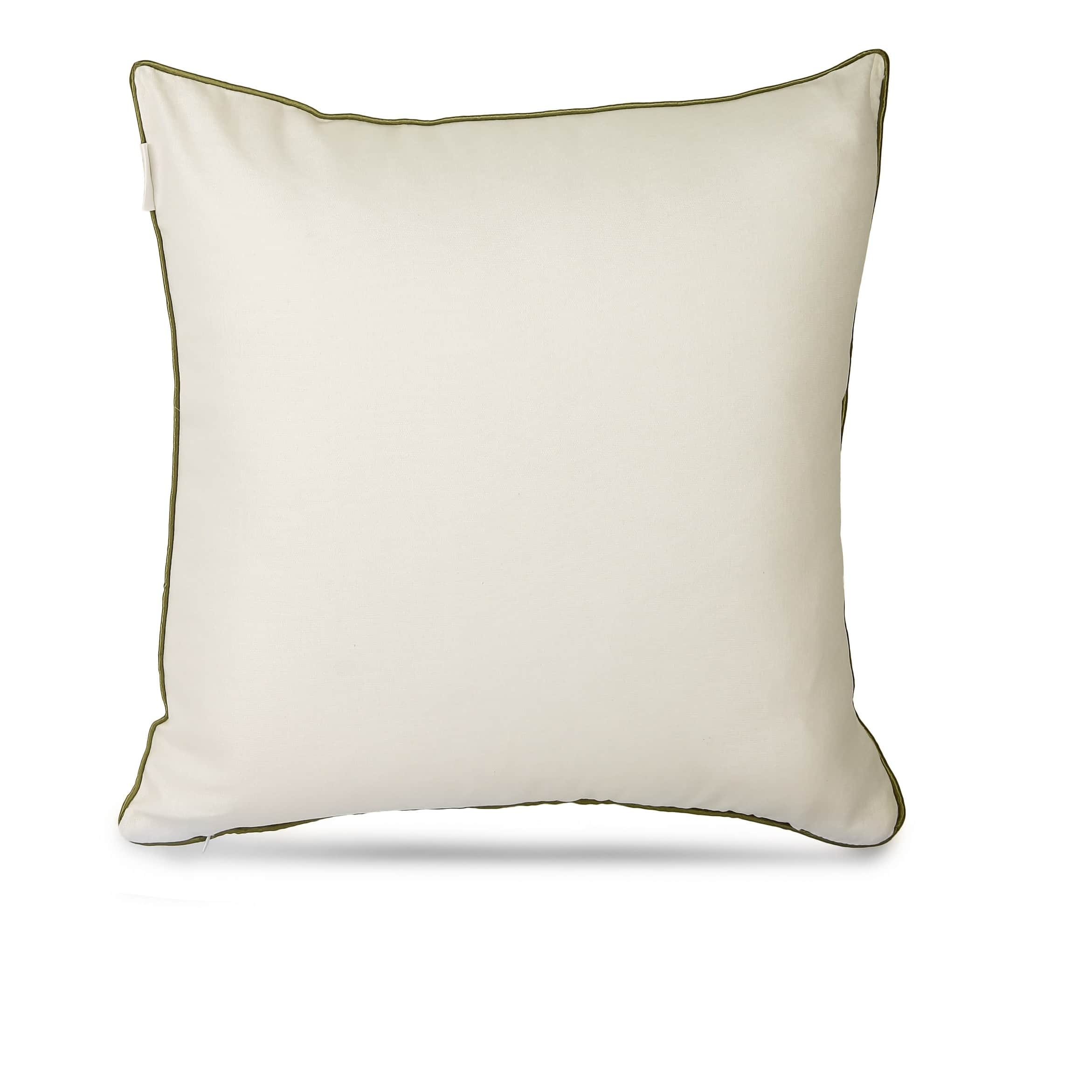 Nomaadi Blue Jay Bird Embroidered Pillowcase 18X18 inches Square Decorative Cushion Cover, Modern Cushion, Home Decor for Bed, Chair, Sofa - left_view