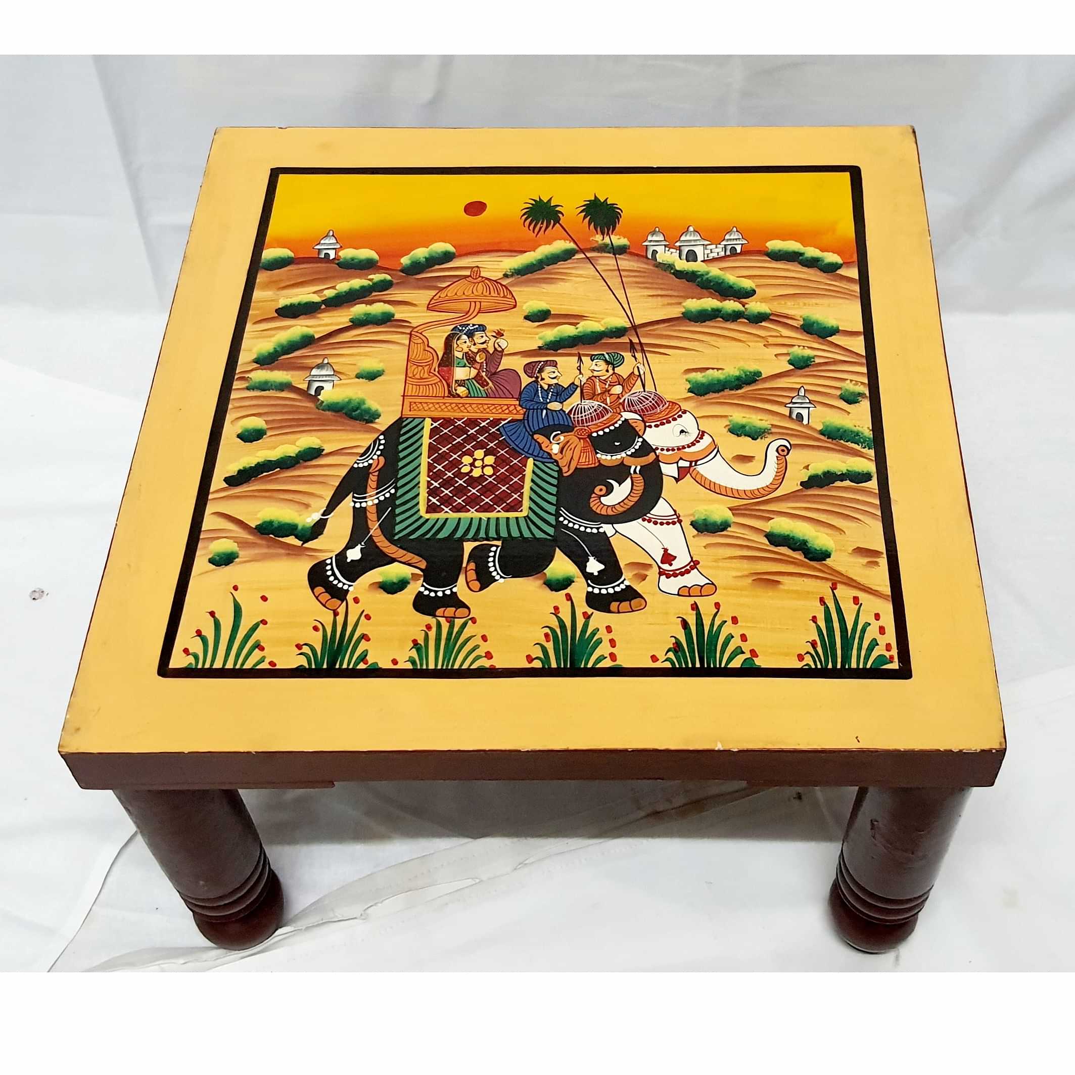 Foldable wooden chowki cum wall hnging - photo