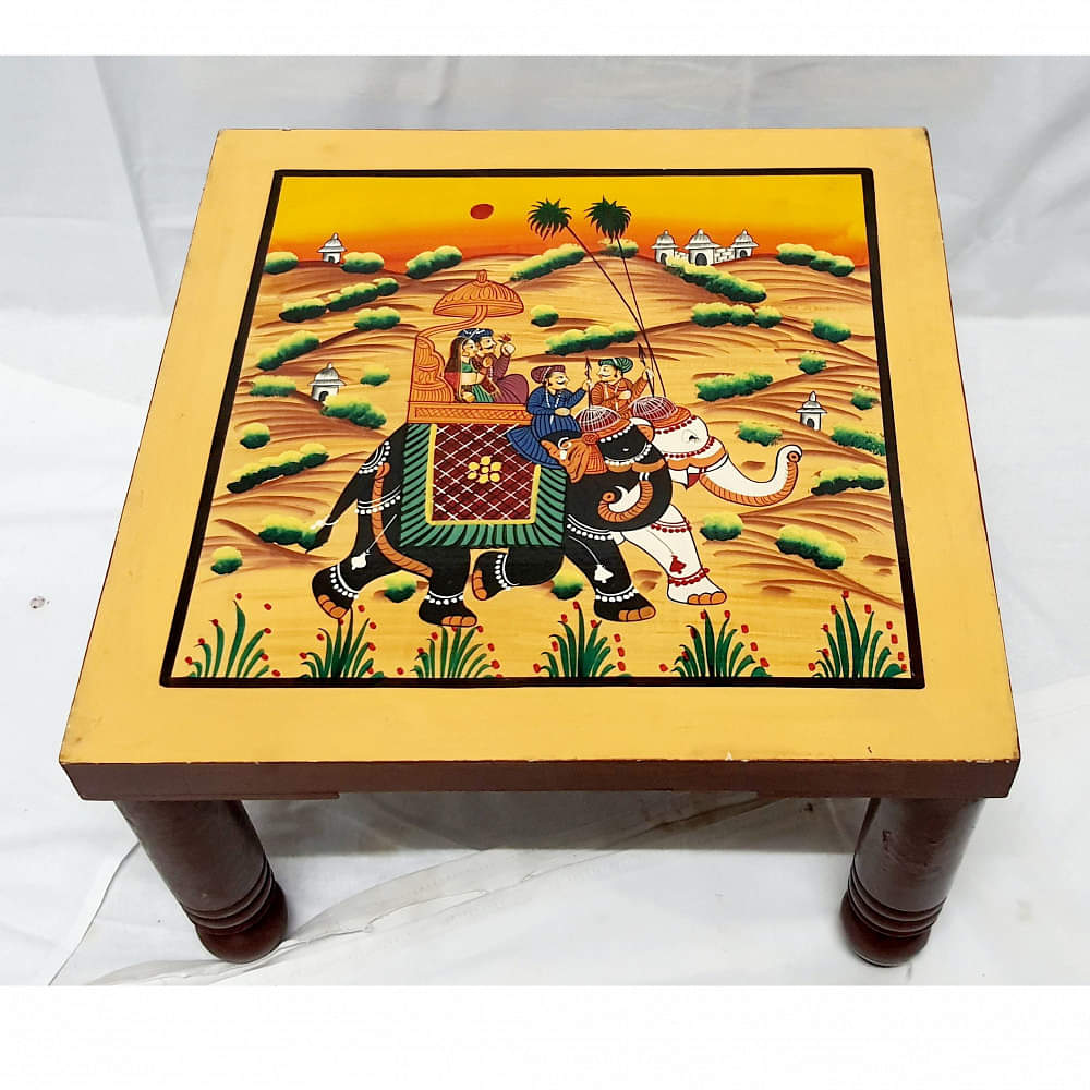 Foldable wooden chowki cum wall hnging - photo