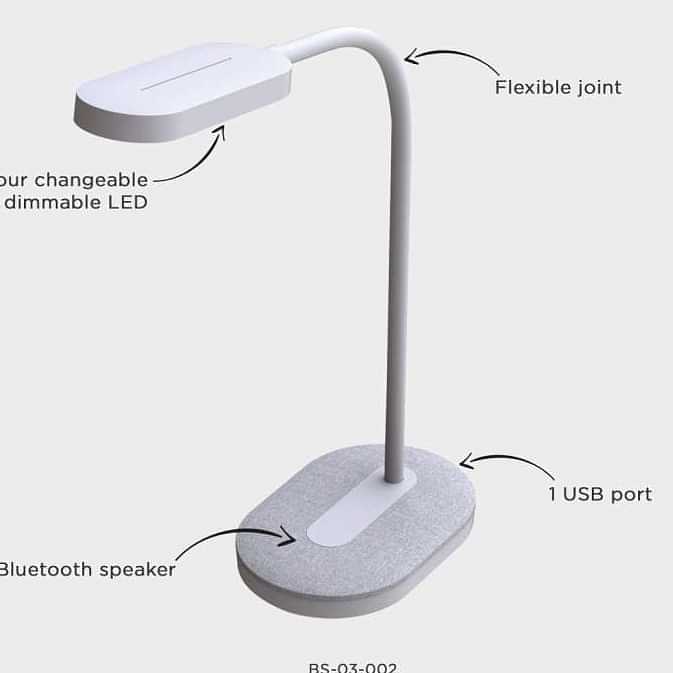 Led Table Lamp With Bluetooth Speaker - photo