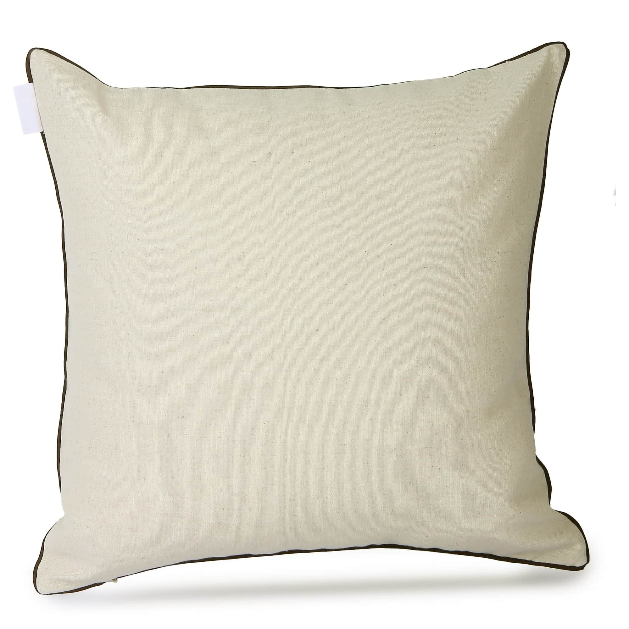 Nomaadi Embroidered Bird Decorative Cushion Cover 18x18 inches - rear_view