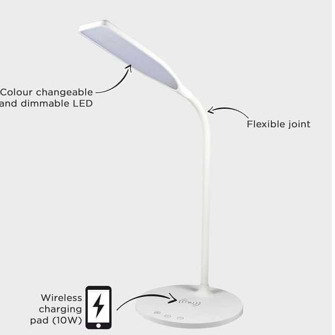 Led Table Lamp With Wireless Charging - photo