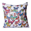 Nomaadi Glitter Butterflies Digital Print Pillow Cover Square 18X18 inch - photo