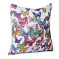 Nomaadi Glitter Butterflies Digital Print Pillow Cover Square 18X18 inch - top_view