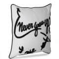 Nomaadi Never Grow Up Embroidered Cushion Cover 18x18 inches - rear_view