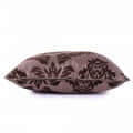 Brown Damask Flock Embroidery Pillow Cover (Pack of 2) - rear_view