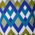 Nomaadi Green Blue Chevron Design Cushion Cover, 18x18 Square Pillow in Premium Cotton - front_view