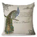 Peacock Throw Cushion Cover - photo