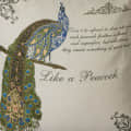 Peacock Throw Cushion Cover - front_view