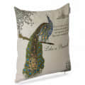 Peacock Throw Cushion Cover - top_view