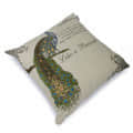 Peacock Throw Cushion Cover - rear_view