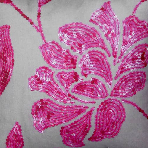 Pink Sequins Digital Print Cushion Cover