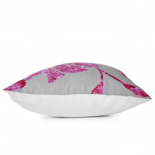 Pink Sequins Digital Print Cushion Cover