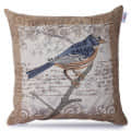 Blue Sparrow Bird Cushion Cover - photo