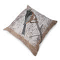 Blue Sparrow Bird Cushion Cover - top_view