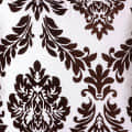 Dark Brown Damask Flock Embroidery Pillow Cover (Pack of 2) - front_view