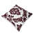 Dark Brown Damask Flock Embroidery Pillow Cover (Pack of 2) - top_view