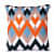 Orange Blue Black Chevron Design Cushion Cover - photo
