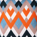Orange Blue Black Chevron Design Cushion Cover - front_view