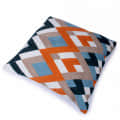 Orange Blue Black Chevron Design Cushion Cover - top_view